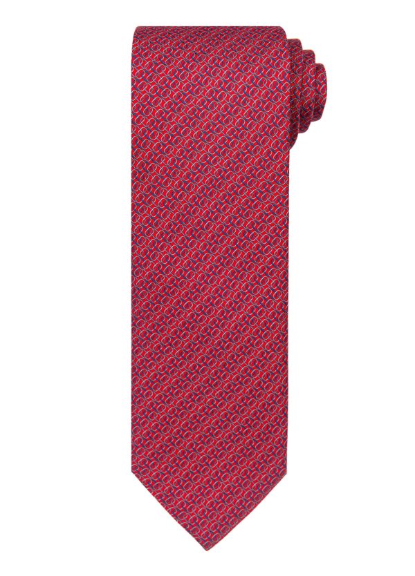 Men's red and blue smart tie