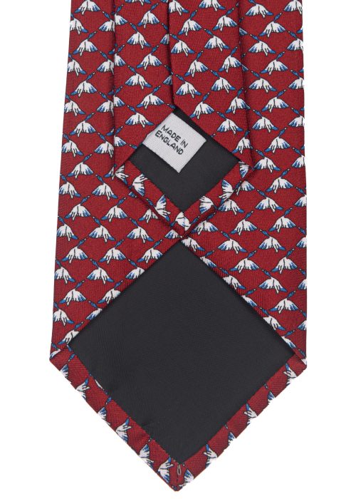 Men's wine coloured flying duck tie