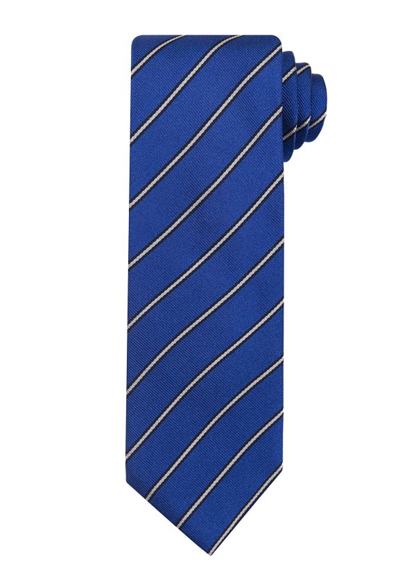 Roderick Charles stripe tie in navy and blue