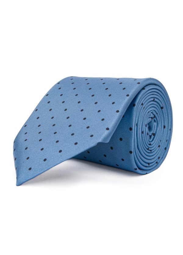 Roderick Charles spotty sky blue tie