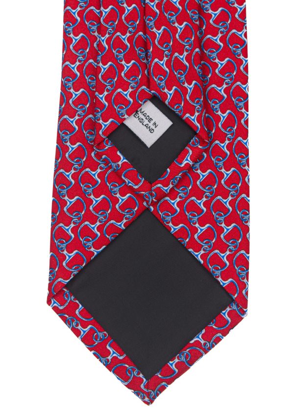 Men's snaffle tie in red and blue by Roderick Charles London