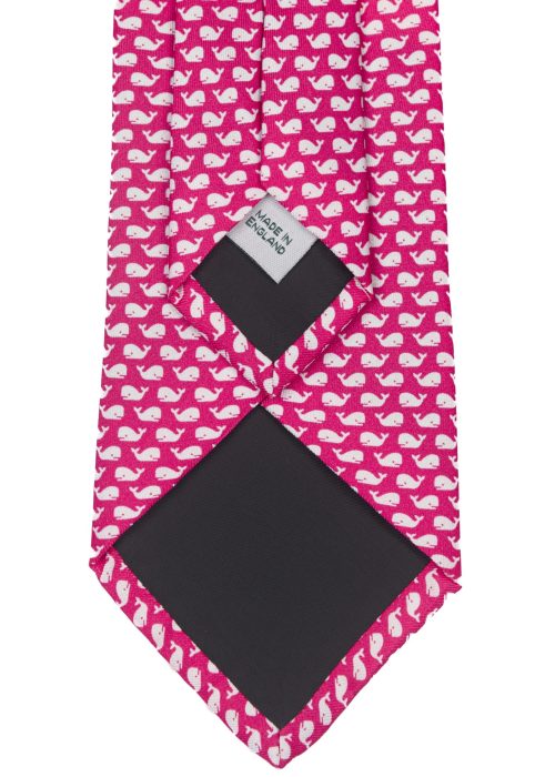 Roderick Charles dark pink whale tie in silk
