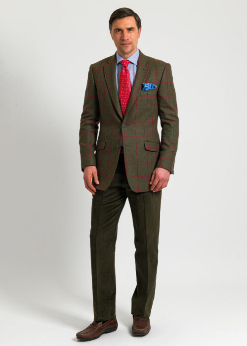 A stunning men's windowpane wool jacket.