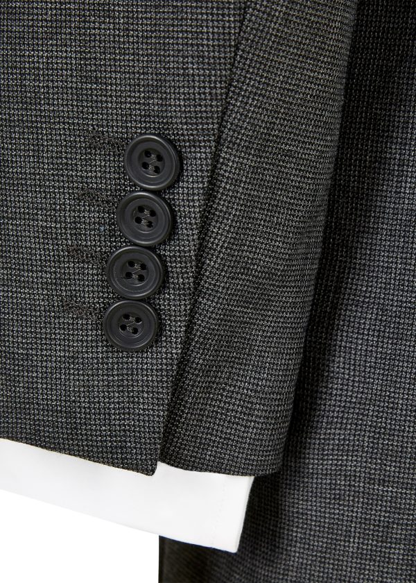 Dark Grey Men's Microcheck suit