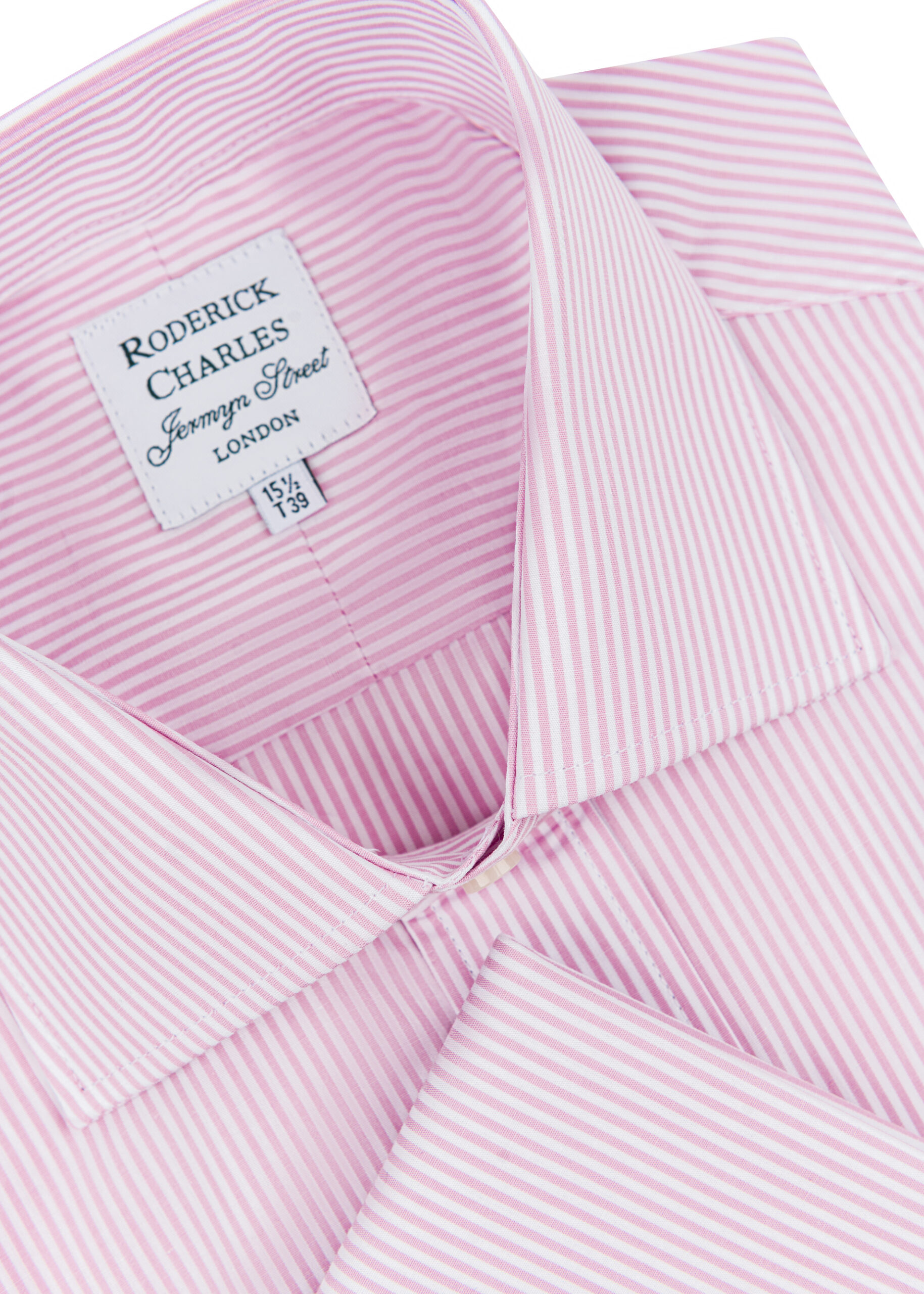 Double-cuff Pink Stripe Shirt