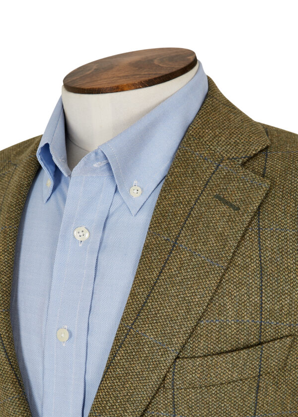 A Roderick Charles tailored fit green and blue windowpane jacket