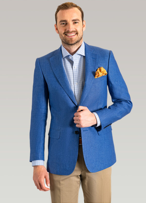 A sophisticated Roderick Charles tailored fit deep blue plain jacket