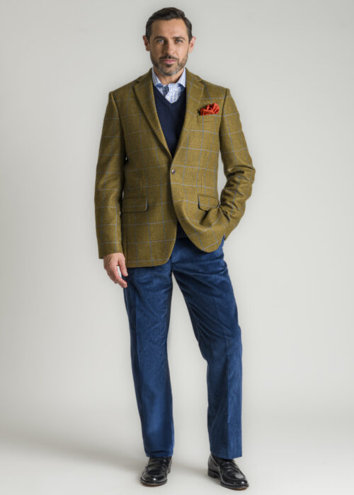 Dark Tan & Royal Windowpane Jacket
