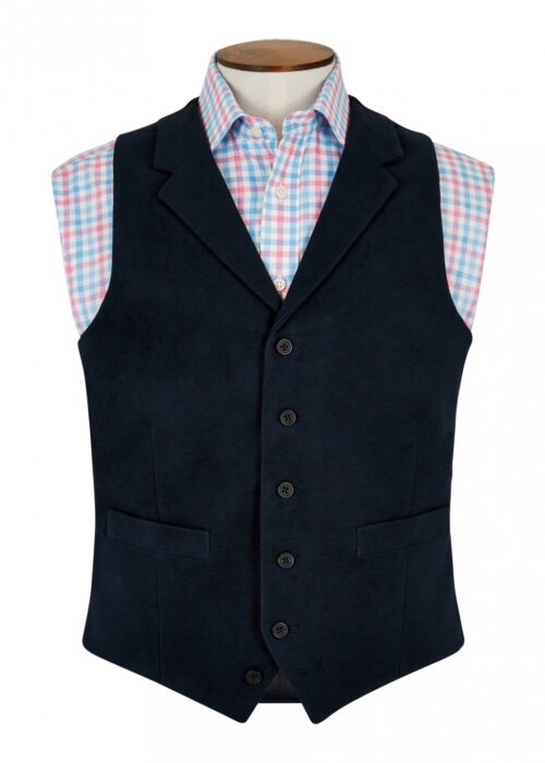 Navy Moleskin Waistcoat