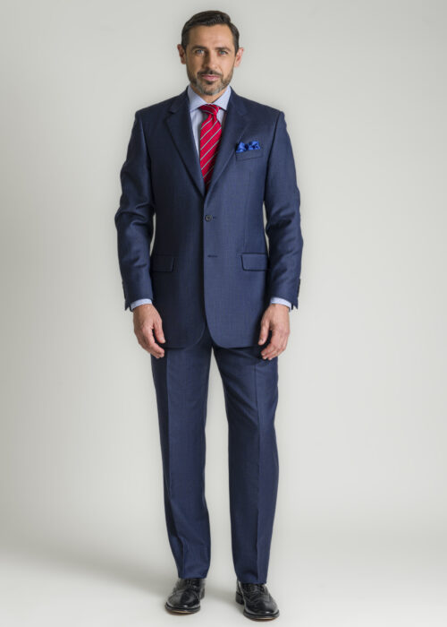Classic Fit Dark Blue Pinhead Suit