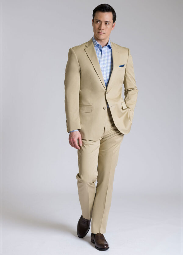 fawn-tailored-fit-cotton-jacket A smart tailored fit beige cotton jacket