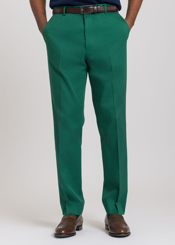 A smart Roderick Charles forest flat-fronted chino
