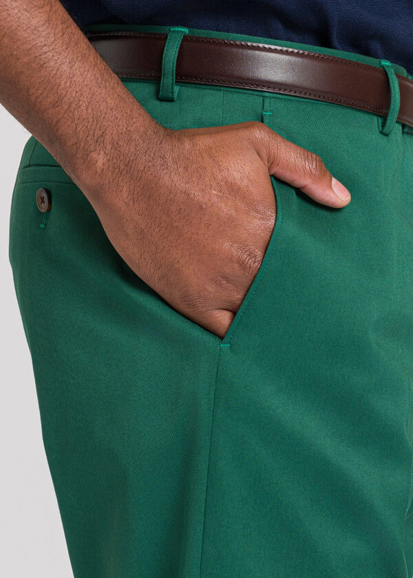 A smart Roderick Charles green chino with belt loops