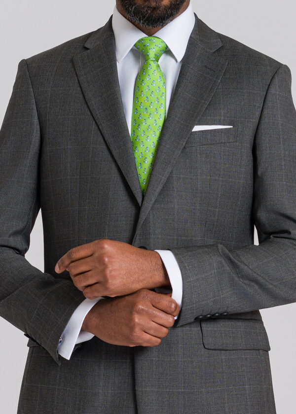 Tailored Fit Lightweight Grey Check - Roderick Charles