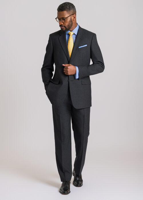 A Roderick Charles plain grey classic fit suit