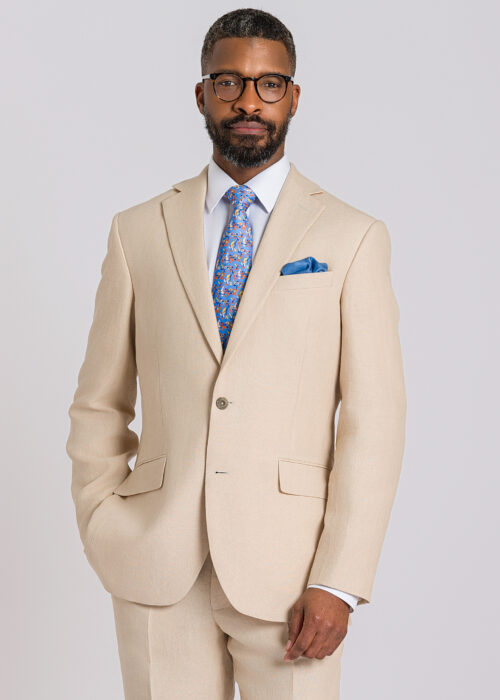 A buff linen Roderick Charles suit