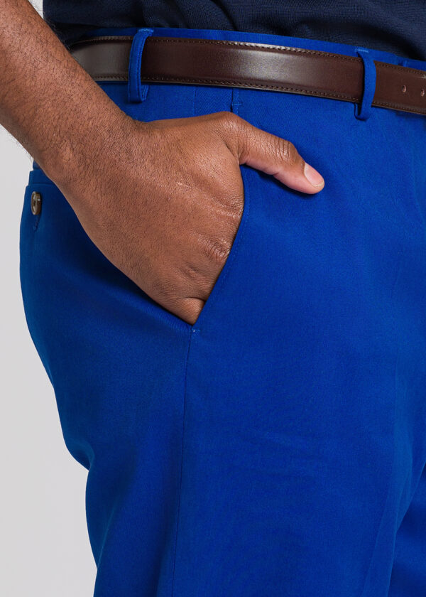 Cotton Royal Blue Trousers A smart Roderick Charles royal blue chino with belt loops