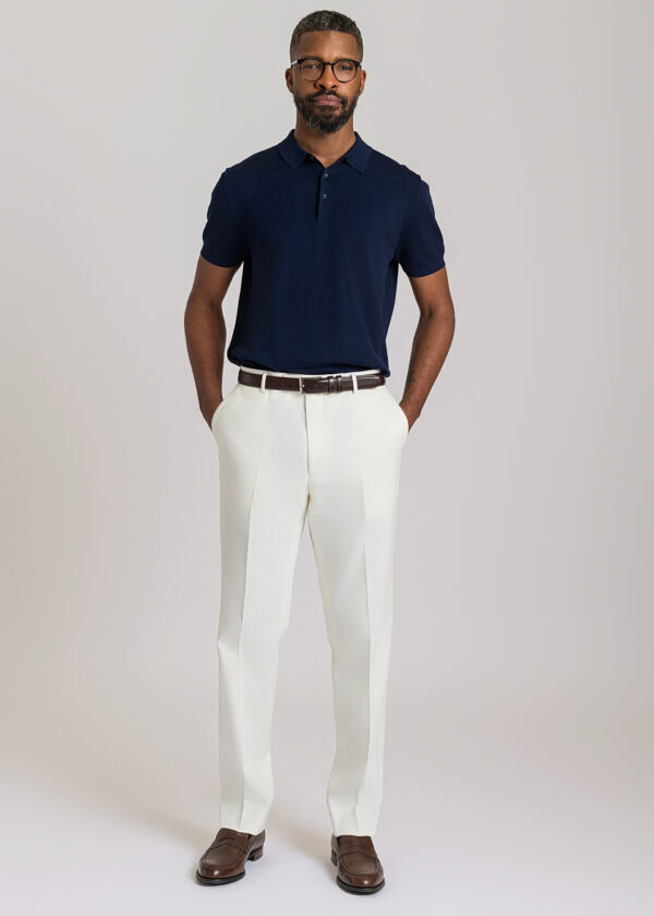 A smart Roderick Charles white chino