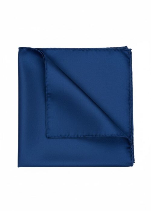 Royal Blue Plain Silk Pocket Square