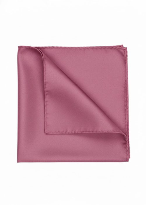 Pink Plain Silk Pocket Square