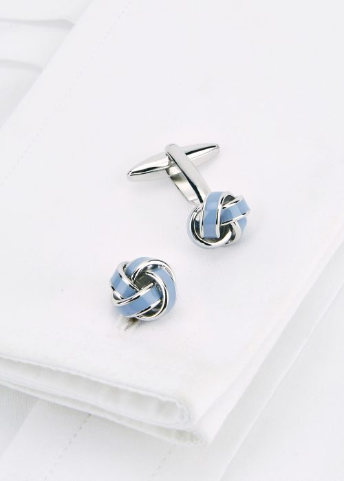 Pale Blue Knot Cufflinks