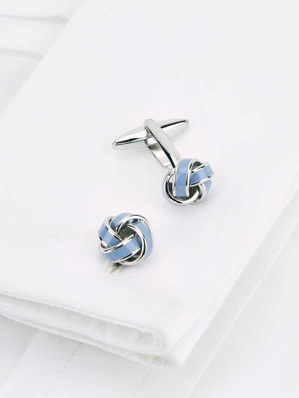 Pale Blue Knot Cufflinks