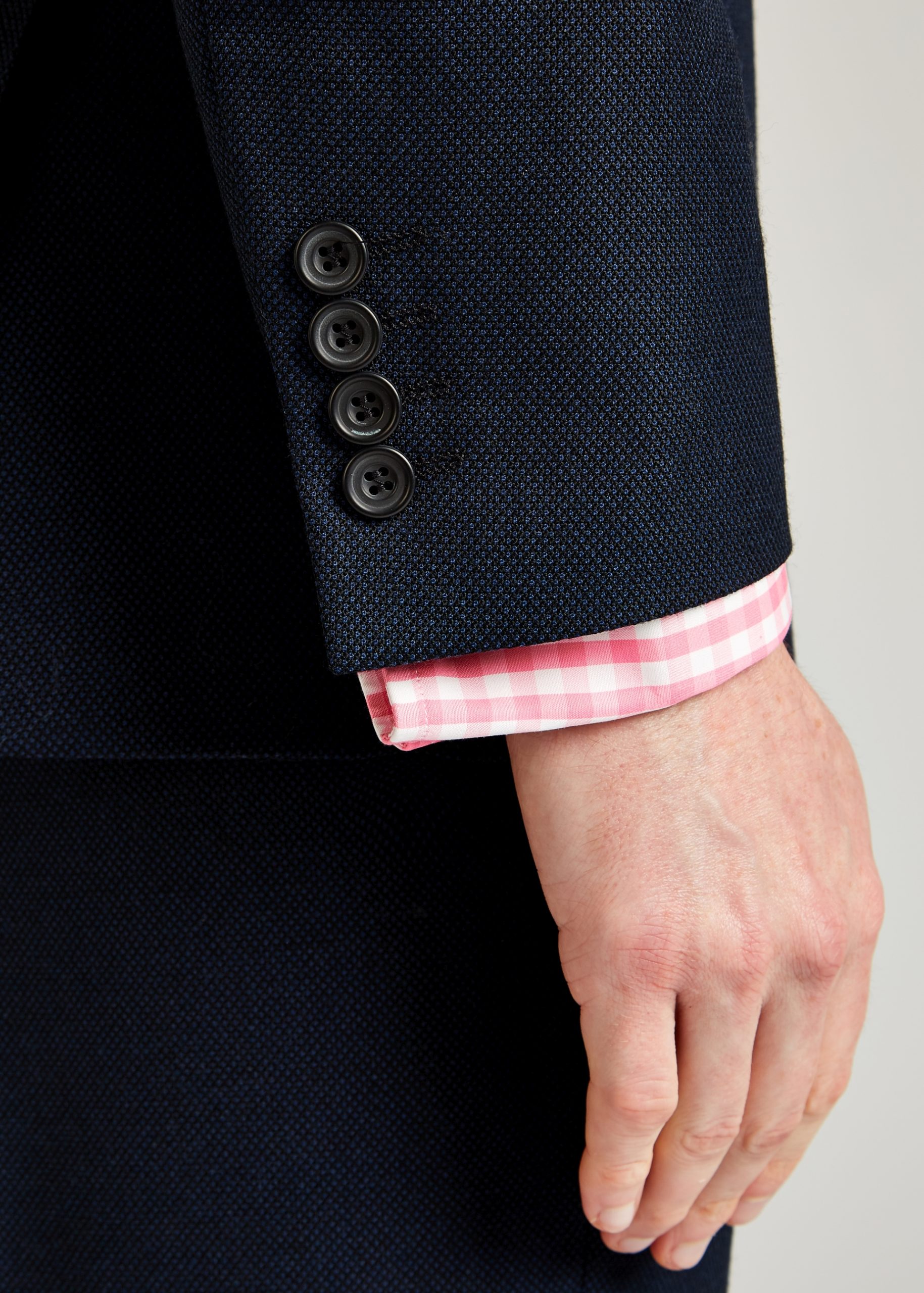 Tailored Fit Navy Birdseye