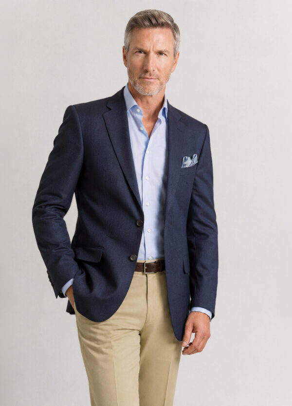 navy-herringbone linen-summer-lightweight-jacket