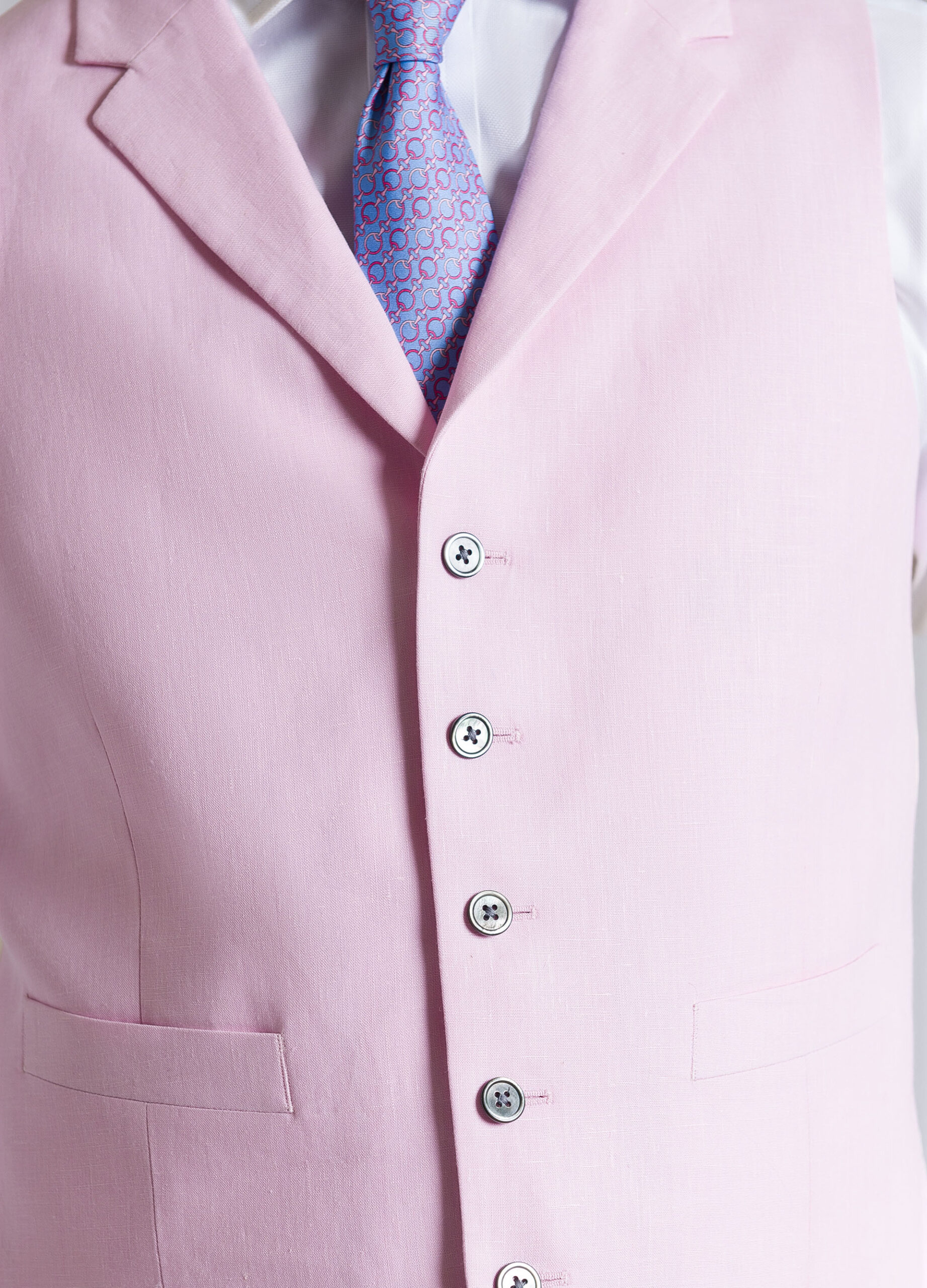 Pink Linen Waistcoat