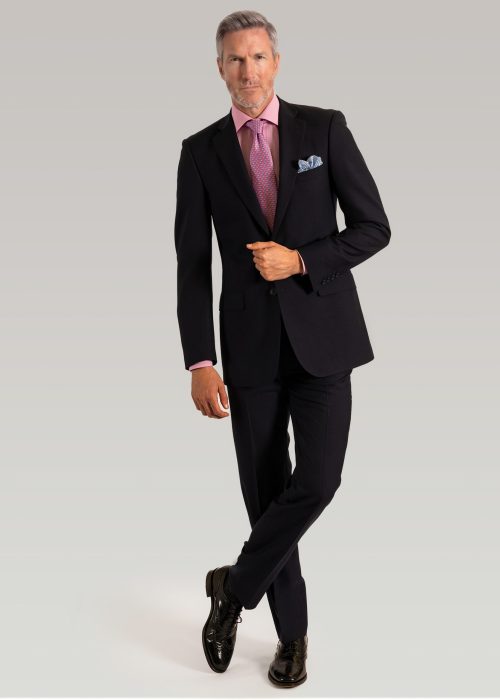 Tailored Fit Lightweight Plain Navy Suit