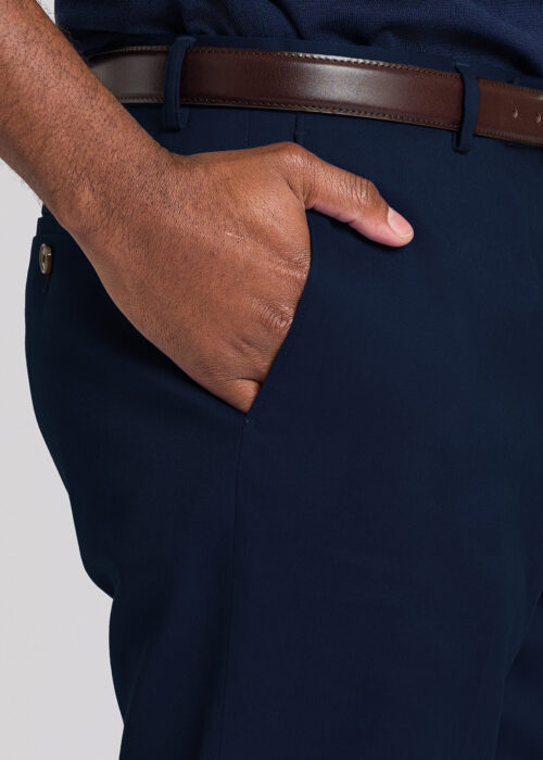 Navy Cotton Trousers - SS26